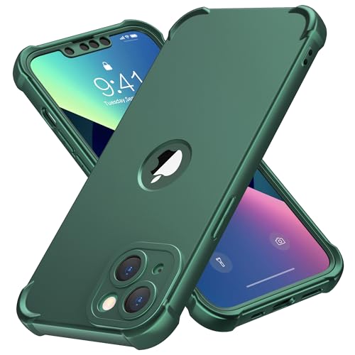 ORETECH für iPhone 13 Mini Hülle (5,4"), Hülle iPhone 13 Mini, Handyhülle iPhone 13 Mini, mit [2X Schutzfolie][Vollständiger Kameraschutz] 360 Grad Ganzkörper Stoßfest Silikon Schutzhülle, Grün von ORETECH