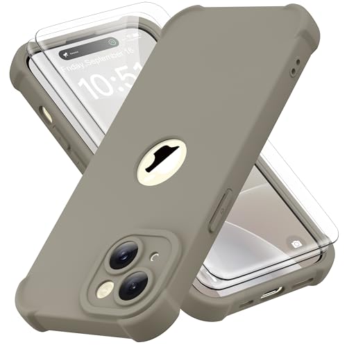 ORETECH für iPhone 15 Plus Hülle, mit 2 Stück Schutzfolie, 360 Grad Ganzkörper Stoßfest Kratzfest Silikon Handyhülle für iPhone 15 Plus 6,7 Zoll,Stein ORETECH für iPhone 15 Plus Hülle, mit 2 Stück Schutzfolie, 360 Grad Ganzkörper Stoßfest Kratzfest Silikon Handyhülle für iPhone 15 Plus 6,7 Zoll,Stein von ORETECH