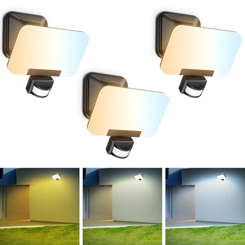 OREiN Sicherheitsleuchte CCT Aussenlampe mit Bewegungsmelder 24W=200W, 3 Farbtemp & 3 Modi Außenwandleuchte 2800LM Ultra-hell, 5D schwenkbar IP65 Aussenstrahler Scheinwerfer, 3 Stück OREiN Sicherheitsleuchte CCT Aussenlampe mit Bewegungsmelder 24W=200W, 3 Farbtemp & 3 Modi Außenwandleuchte 2800LM Ultra-hell, 5D schwenkbar IP65 Aussenstrahler Scheinwerfer, 3 Stück von OREiN
