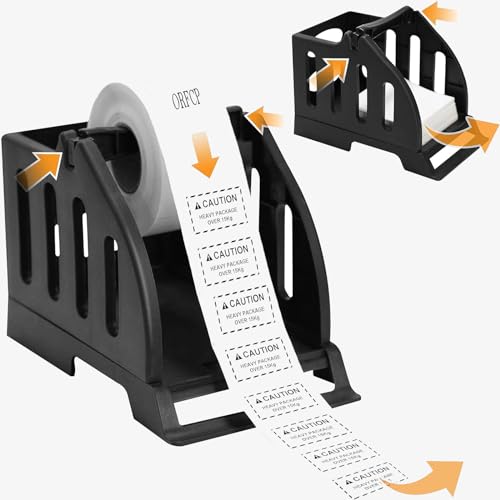 Etikettenhalter, kleine Etikettenhalter für Thermo-Etikettendrucker, Etikettenaufwickler, Rollen- und Leporello-Etikettendruckerhalter Thermo-Etikettenrollenhalter Zubehör für Etikettendrucker Etikettenhalter, kleine Etikettenhalter für Thermo-Etikettendrucker, Etikettenaufwickler, Rollen- und Leporello-Etikettendruckerhalter Thermo-Etikettenrollenhalter Zubehör für Etikettendrucker von ORFCP