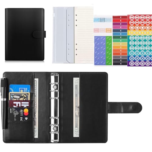 ORFCP A5 Ringbuch 6 Löcher Binder Notizbuch, PU Leder Loseblatt Notebook, Din A5 Ringbuch Nachfüllbar mit DIY Papierblatt für Notizbuch, A5 Binder für Schulnotizen Und Reisetagebücher ORFCP A5 Ringbuch 6 Löcher Binder Notizbuch, PU Leder Loseblatt Notebook, Din A5 Ringbuch Nachfüllbar mit DIY Papierblatt für Notizbuch, A5 Binder für Schulnotizen Und Reisetagebücher von ORFCP
