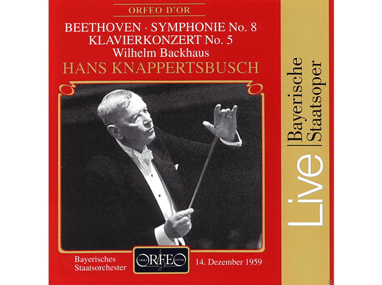Hans Knappertsbusch, Wilhelm Backhaus, Bayerische Staatsoper - Klavierkonzert 5/Sinfonie 8 (CD) von ORFEO D OR