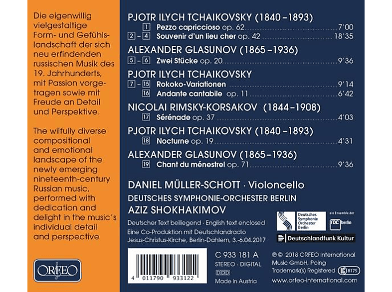 Müller-Schott/Shokhamikov/DSO Berlin - Trip to Russia (CD) von ORFEO