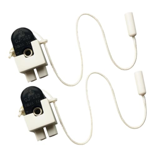 ORFOFE 2Stücke Zugschalter für Deckenleuchten und Wandleuchten Einfache Installation für Schlafzimmer und Badezimmer Zuverlässiges Lampenzubehör für Kabelbetriebene ORFOFE 2Stücke Zugschalter für Deckenleuchten und Wandleuchten Einfache Installation für Schlafzimmer und Badezimmer Zuverlässiges Lampenzubehör für Kabelbetriebene von ORFOFE