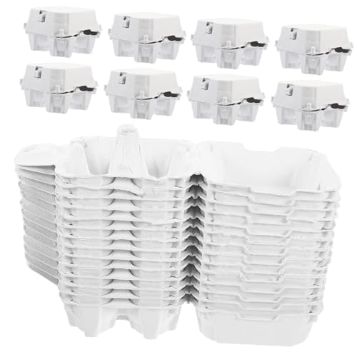 ORFOFE 50 Stück Eierkarton Halter für Eierschalen Ei-Bulk-Halter stapelbare Eierablagen Ei-Spender-Fach Eierbox gefrierschrank mini großer Eierbehälter Ei leerer Karton Zellstoff ORFOFE 50 Stück Eierkarton Halter für Eierschalen Ei-Bulk-Halter stapelbare Eierablagen Ei-Spender-Fach Eierbox gefrierschrank mini großer Eierbehälter Ei leerer Karton Zellstoff von ORFOFE