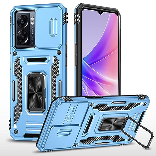 Handyhülle 2-in-1-kompatible Schutzhülle Compatible with Oppo A77 4G/A57 4G mit Schiebekamera-Abdeckung, robustem Ganzkörperschutz, Metallring-Ständer, stoßfeste Schutzhülle in Militärqualität Handyrü Handyhülle 2-in-1-kompatible Schutzhülle Compatible with Oppo A77 4G/A57 4G mit Schiebekamera-Abdeckung, robustem Ganzkörperschutz, Metallring-Ständer, stoßfeste Schutzhülle in Militärqualität Handyrü von ORGCIUFB