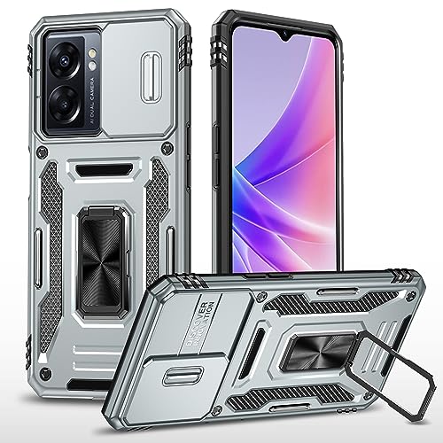 Handyhülle 2-in-1-kompatible Schutzhülle Compatible with Oppo A77 4G/A57 4G mit Schiebekamera-Abdeckung, robustem Ganzkörperschutz, Metallring-Ständer, stoßfeste Schutzhülle in Militärqualität Handyrü Handyhülle 2-in-1-kompatible Schutzhülle Compatible with Oppo A77 4G/A57 4G mit Schiebekamera-Abdeckung, robustem Ganzkörperschutz, Metallring-Ständer, stoßfeste Schutzhülle in Militärqualität Handyrü von ORGCIUFB