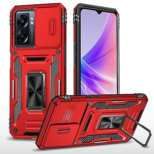 Handyhülle 2-in-1-kompatible Schutzhülle Compatible with Oppo A77 4G/A57 4G mit Schiebekamera-Abdeckung, robustem Ganzkörperschutz, Metallring-Ständer, stoßfeste Schutzhülle in Militärqualität Handyrü Handyhülle 2-in-1-kompatible Schutzhülle Compatible with Oppo A77 4G/A57 4G mit Schiebekamera-Abdeckung, robustem Ganzkörperschutz, Metallring-Ständer, stoßfeste Schutzhülle in Militärqualität Handyrü von ORGCIUFB