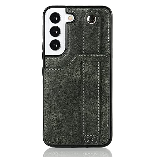 Handyhülle Compatible with Samsung Galaxy S22 Leder Brieftasche Phone Case Stand Handgelenkband Telefon Fall Einstellbare Handgelenke Telefon Fall Compatible with Samsung Galaxy S22 Handyrückseite(Gre Handyhülle Compatible with Samsung Galaxy S22 Leder Brieftasche Phone Case Stand Handgelenkband Telefon Fall Einstellbare Handgelenke Telefon Fall Compatible with Samsung Galaxy S22 Handyrückseite(Gre von ORGCIUFB