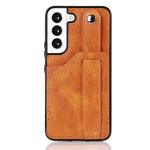 Handyhülle Compatible with Samsung Galaxy S22 Leder Brieftasche Phone Case Stand Handgelenkband Telefon Fall Einstellbare Handgelenke Telefon Fall Compatible with Samsung Galaxy S22 Handyrückseite(Kha Handyhülle Compatible with Samsung Galaxy S22 Leder Brieftasche Phone Case Stand Handgelenkband Telefon Fall Einstellbare Handgelenke Telefon Fall Compatible with Samsung Galaxy S22 Handyrückseite(Kha von ORGCIUFB