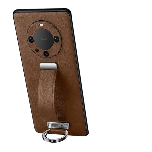 Handyhülle Kompatibel mit Huawei Mate 60 Lederhülle, PU-Leder + hartes PC, ultradünn, langlebig, schützende Handyhülle, skalierbarer Armbandständer, stoßfeste Handyhülle Handyrückseite(Brown) Handyhülle Kompatibel mit Huawei Mate 60 Lederhülle, PU-Leder + hartes PC, ultradünn, langlebig, schützende Handyhülle, skalierbarer Armbandständer, stoßfeste Handyhülle Handyrückseite(Brown) von ORGCIUFB