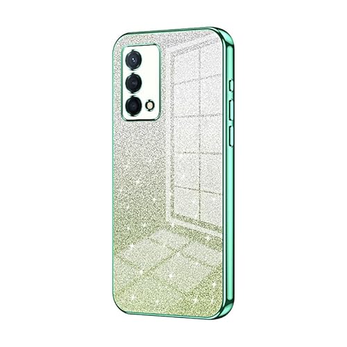 Handyhülle Kompatibel mit OPPO K9 Hülle, transparente Glitzer-Galvanik-Hybrid-Schutzhülle, schlanke, transparente, kratzfeste und stoßdämpfende TPU-Stoßfängerhülle, kompatibel mit K9 Handyrückseite(Gr Handyhülle Kompatibel mit OPPO K9 Hülle, transparente Glitzer-Galvanik-Hybrid-Schutzhülle, schlanke, transparente, kratzfeste und stoßdämpfende TPU-Stoßfängerhülle, kompatibel mit K9 Handyrückseite(Gr von ORGCIUFB
