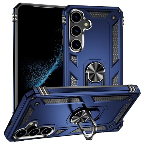Handyhülle Kompatibel mit Samsung Galaxy S24 Plus Hülle, Fallschutz in Militärqualität, 360 Grad stoßfest, strapazierfähig, Harter Stoßfänger, robuste Handyhüllen mit Ständer Handyrückseite(Blue) Handyhülle Kompatibel mit Samsung Galaxy S24 Plus Hülle, Fallschutz in Militärqualität, 360 Grad stoßfest, strapazierfähig, Harter Stoßfänger, robuste Handyhüllen mit Ständer Handyrückseite(Blue) von ORGCIUFB
