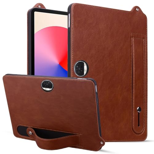 ORGCIUFB Schützende Tablet-Hülle Kompatibel mit Honor Pad 9 12,1 Zoll stoßfester Ständer Handschlaufe Tablet-Hülle Leder TPU Tablet-Hülle Robuster Schutz(Brown) von ORGCIUFB