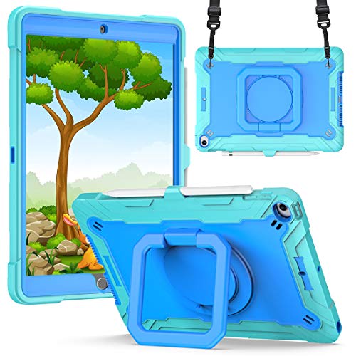 Schützende Tablet-Hülle Fall Compatible with iPad 7 10.2 Drei-in-One-Hochleistungs-Stoßdämpfer robust Compatible with iPad Air3 10.5 2019 staubfest 360 Grad rotierende Multifunktionsring-Griffhalterun Schützende Tablet-Hülle Fall Compatible with iPad 7 10.2 Drei-in-One-Hochleistungs-Stoßdämpfer robust Compatible with iPad Air3 10.5 2019 staubfest 360 Grad rotierende Multifunktionsring-Griffhalterun von ORGCIUFB