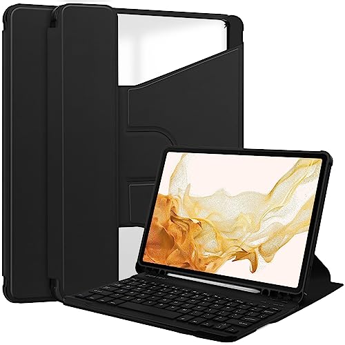 Schützende Tablet-Hülle Galaxy Tab S9 Plus Smart Tablet-Abdeckung, kompatibel mit Samsung Galaxy Tab S9 Plus 12,4 Zoll, Hülle mit abnehmbarer kabelloser Tastatur, S-Stift-Halterung, weiche TPU-Abdecku Schützende Tablet-Hülle Galaxy Tab S9 Plus Smart Tablet-Abdeckung, kompatibel mit Samsung Galaxy Tab S9 Plus 12,4 Zoll, Hülle mit abnehmbarer kabelloser Tastatur, S-Stift-Halterung, weiche TPU-Abdecku von ORGCIUFB