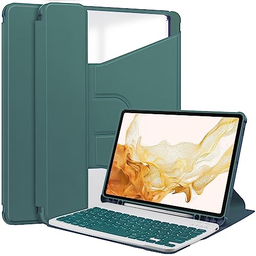 Schützende Tablet-Hülle Galaxy Tab S9 Plus Smart Tablet-Abdeckung, kompatibel mit Samsung Galaxy Tab S9 Plus 12,4 Zoll, Hülle mit abnehmbarer kabelloser Tastatur, S-Stift-Halterung, weiche TPU-Abdecku Schützende Tablet-Hülle Galaxy Tab S9 Plus Smart Tablet-Abdeckung, kompatibel mit Samsung Galaxy Tab S9 Plus 12,4 Zoll, Hülle mit abnehmbarer kabelloser Tastatur, S-Stift-Halterung, weiche TPU-Abdecku von ORGCIUFB