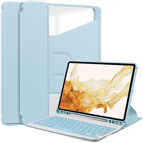 Schützende Tablet-Hülle Galaxy Tab S9 Plus Smart Tablet-Abdeckung, kompatibel mit Samsung Galaxy Tab S9 Plus 12,4 Zoll, Hülle mit abnehmbarer kabelloser Tastatur, S-Stift-Halterung, weiche TPU-Abdecku Schützende Tablet-Hülle Galaxy Tab S9 Plus Smart Tablet-Abdeckung, kompatibel mit Samsung Galaxy Tab S9 Plus 12,4 Zoll, Hülle mit abnehmbarer kabelloser Tastatur, S-Stift-Halterung, weiche TPU-Abdecku von ORGCIUFB