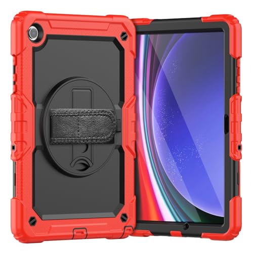 Schützende Tablet-Hülle Kompatibel mit Samsung Galaxy Tab A9 Plus 2023 SM-X210/SM-216/SM-X218 11 Zoll Hülle mit Displayschutzfolie, stoßfeste, robuste Hülle, 360° drehbare Handschlaufe/Ständer Robuste Schützende Tablet-Hülle Kompatibel mit Samsung Galaxy Tab A9 Plus 2023 SM-X210/SM-216/SM-X218 11 Zoll Hülle mit Displayschutzfolie, stoßfeste, robuste Hülle, 360° drehbare Handschlaufe/Ständer Robuste von ORGCIUFB
