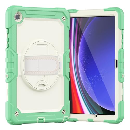 Schützende Tablet-Hülle Kompatibel mit Samsung Galaxy Tab A9 Plus 2023 SM-X210/SM-216/SM-X218 11 Zoll Hülle mit Displayschutzfolie, stoßfeste, robuste Hülle, 360° drehbare Handschlaufe/Ständer Robuste Schützende Tablet-Hülle Kompatibel mit Samsung Galaxy Tab A9 Plus 2023 SM-X210/SM-216/SM-X218 11 Zoll Hülle mit Displayschutzfolie, stoßfeste, robuste Hülle, 360° drehbare Handschlaufe/Ständer Robuste von ORGCIUFB