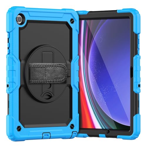 Schützende Tablet-Hülle Kompatibel mit Samsung Galaxy Tab A9 Plus 2023 SM-X210/SM-216/SM-X218 11 Zoll Hülle mit Displayschutzfolie, stoßfeste, robuste Hülle, 360° drehbare Handschlaufe/Ständer Robuste Schützende Tablet-Hülle Kompatibel mit Samsung Galaxy Tab A9 Plus 2023 SM-X210/SM-216/SM-X218 11 Zoll Hülle mit Displayschutzfolie, stoßfeste, robuste Hülle, 360° drehbare Handschlaufe/Ständer Robuste von ORGCIUFB