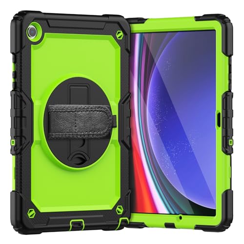 Schützende Tablet-Hülle Kompatibel mit Samsung Galaxy Tab A9 Plus 2023 SM-X210/SM-216/SM-X218 11 Zoll Hülle mit Displayschutzfolie, stoßfeste, robuste Hülle, 360° drehbare Handschlaufe/Ständer Robuste Schützende Tablet-Hülle Kompatibel mit Samsung Galaxy Tab A9 Plus 2023 SM-X210/SM-216/SM-X218 11 Zoll Hülle mit Displayschutzfolie, stoßfeste, robuste Hülle, 360° drehbare Handschlaufe/Ständer Robuste von ORGCIUFB