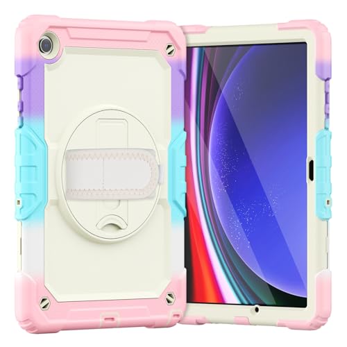 Schützende Tablet-Hülle Kompatibel mit Samsung Galaxy Tab A9 Plus 2023 SM-X210/SM-216/SM-X218 11 Zoll Hülle mit Displayschutzfolie, stoßfeste, robuste Hülle, 360° drehbare Handschlaufe/Ständer Robuste Schützende Tablet-Hülle Kompatibel mit Samsung Galaxy Tab A9 Plus 2023 SM-X210/SM-216/SM-X218 11 Zoll Hülle mit Displayschutzfolie, stoßfeste, robuste Hülle, 360° drehbare Handschlaufe/Ständer Robuste von ORGCIUFB