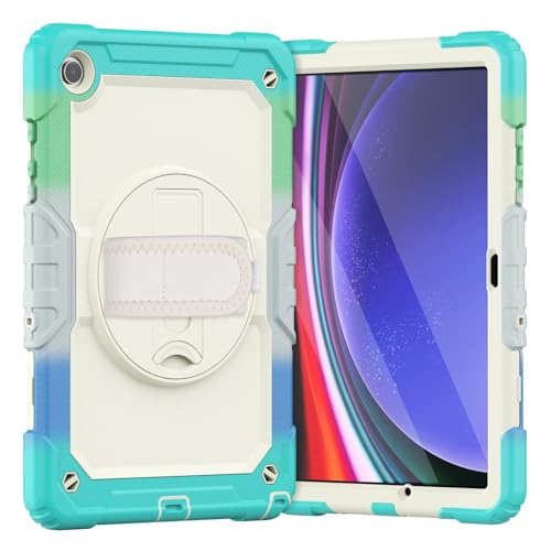 Schützende Tablet-Hülle Kompatibel mit Samsung Galaxy Tab A9 Plus 2023 SM-X210/SM-216/SM-X218 11 Zoll Hülle mit Displayschutzfolie, stoßfeste, robuste Hülle, 360° drehbare Handschlaufe/Ständer Robuste Schützende Tablet-Hülle Kompatibel mit Samsung Galaxy Tab A9 Plus 2023 SM-X210/SM-216/SM-X218 11 Zoll Hülle mit Displayschutzfolie, stoßfeste, robuste Hülle, 360° drehbare Handschlaufe/Ständer Robuste von ORGCIUFB