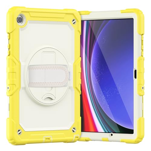 Schützende Tablet-Hülle Kompatibel mit Samsung Galaxy Tab A9 Plus 2023 SM-X210/SM-216/SM-X218 11 Zoll Hülle mit Displayschutzfolie, stoßfeste, robuste Hülle, 360° drehbare Handschlaufe/Ständer Robuste Schützende Tablet-Hülle Kompatibel mit Samsung Galaxy Tab A9 Plus 2023 SM-X210/SM-216/SM-X218 11 Zoll Hülle mit Displayschutzfolie, stoßfeste, robuste Hülle, 360° drehbare Handschlaufe/Ständer Robuste von ORGCIUFB