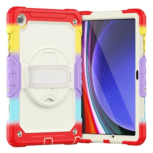 Schützende Tablet-Hülle Kompatibel mit Samsung Galaxy Tab A9 Plus 2023 SM-X210/SM-216/SM-X218 11 Zoll Hülle mit Displayschutzfolie, stoßfeste, robuste Hülle, 360° drehbare Handschlaufe/Ständer Robuste Schützende Tablet-Hülle Kompatibel mit Samsung Galaxy Tab A9 Plus 2023 SM-X210/SM-216/SM-X218 11 Zoll Hülle mit Displayschutzfolie, stoßfeste, robuste Hülle, 360° drehbare Handschlaufe/Ständer Robuste von ORGCIUFB
