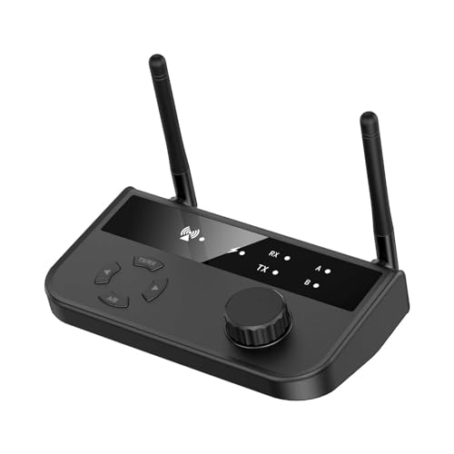 ORIA Bluetooth 5.3 Adapter, 2 in 1 Bluetooth Empfänger mit RCA Aux 3,5mm, Bluetooth Audio Adapter mit Doppelter Verbindung, Freisprechanrufe, für Auto, Laptop, Kopfhörer von ORIA