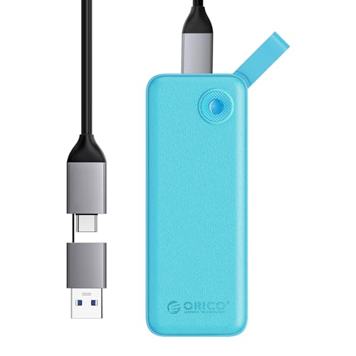 ORICO 2TB Externe SSD bis zu 1050MB/s, Portable SSD Festplatte Extern mit 2 in 1 USB C & A Kabel, Geeignet für iPhone 16 Pro Max, Tablet, Laptop -B10PRO(grün) von ORICO