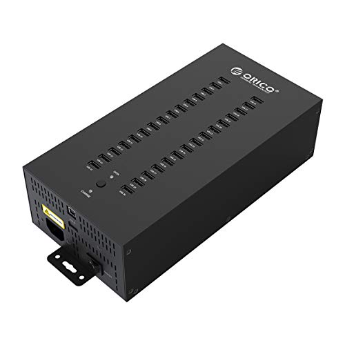 ORICO 30-Port USB-Hub-Ladestation Hochleistungs-Schnellladestation-Industrie HUB-USB 2.0 Hub-Ladestation für Mobiltelefone/Tablets (200-250 V),7 * 24 Stunden ohne Unterbrechung von ORICO