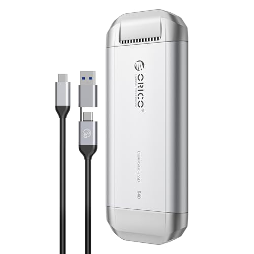 ORICO 3700MB/s Externe SSD 1TB, Kompatibel mit Thunderbolt 4/3, USB4.0 für 40Gbps, Tragbares Solid State Drive mit 2 in 1 USB C Kabel, USB-C Smartphone, Tablets, PC & Mac, PSSD - R40 ORICO 3700MB/s Externe SSD 1TB, Kompatibel mit Thunderbolt 4/3, USB4.0 für 40Gbps, Tragbares Solid State Drive mit 2 in 1 USB C Kabel, USB-C Smartphone, Tablets, PC & Mac, PSSD - R40 von ORICO