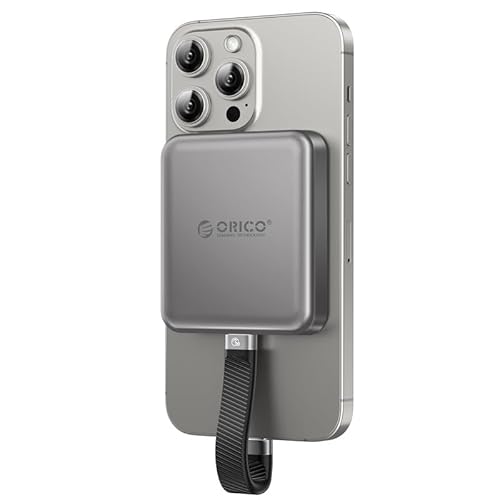 ORICO 4 TB Magnetic Portable SSD, 4K 120 fps ProRes HDR Aufnahme und Speicherung, USB3.0 bis zu 460MB/s, USB C&A 2 in 1 Kabel, Externe SSD Kompatibel mit iPhone 16/15 Pro Max, Computer - K5PLUS von ORICO