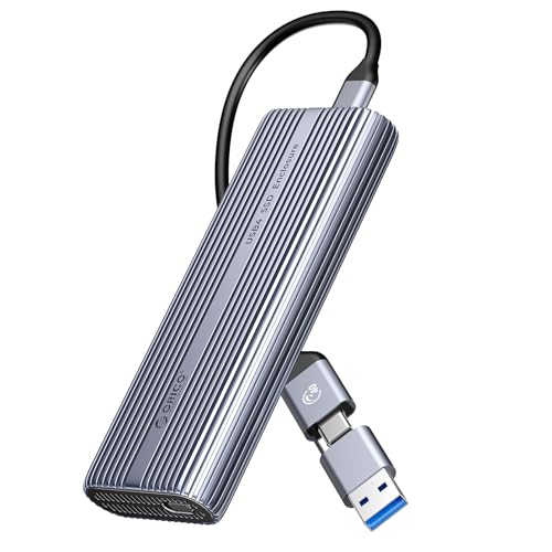 ORICO 40Gbps M.2 NVMe SSD Gehäuse USB4, Werkzeugfreie Installation, Interne NVMe SSD Gehäuse für Thunderbolt 4/3, USB 3.2/3.1/3.0/2.0, bis zu 3500MB/s, Aluminium Kühler -ACOM2 von ORICO