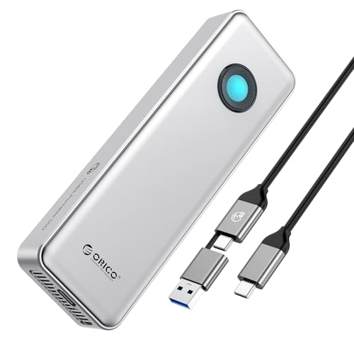 ORICO 40Gbps RGB Portable SSD, USB4.0 für 3700MB/s, 1 TB Externes Solid State Drive mit 2 in 1 USB C Kabel, Eingebauter Lüfter, Kompatibel mit Thunderbolt 4/3, PSSD - R3700 von ORICO
