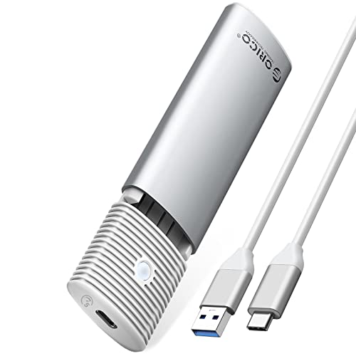 ORICO Aluminium M.2 SATA SSD Gehäuse 5 Gbps USB 3.2 USB-C Adapter, Werkzeugloses Externes SATA-basiertes M.2 SSD Case Unterstützung UASP für M2 SATA NGFF 2242/2260/2280 SSD (Nicht für nvme)- PWM2-WH von ORICO