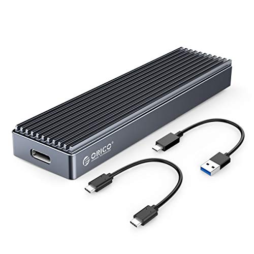 ORICO Aluminium M.2 SSD Gehäuse NVMe und SATA USB Adapter USB3.2/ USB3.1 Gen2 10Gbits Enclosure für M.2 PCIe NVMe SATA 2230 2242 2260 2280 M-Key/B+M key SSD Bis zu 2TB- M2PJM von ORICO