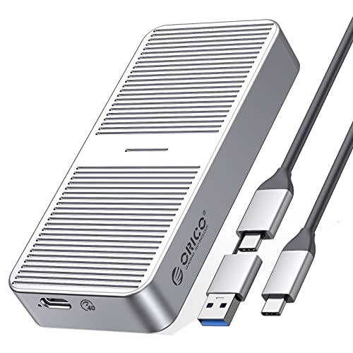 ORICO M.2 NVME SSD Gehäuse 40 Gbps PCIe3.0x4 USB C Adapter für Thunderbolt 3/4 USB 3.2/3.1/3.0/2.0 Type-C, Upgraded Aluminium Externes M2 Case NVMe PCIe 2280 M-Key(B+M Key), Bis zu 2800 MB/s- M224SV von ORICO