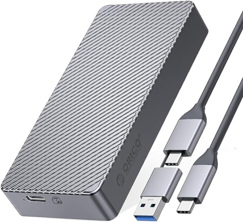 ORICO M.2 NVMe SSD-GEH?use,PCIe USB 4.0, 40Gbps,Type-C auf M-Key (B+M Key) Festplattengeh?use, Aluminium Festplatten-Adapter unterst¨¹tzt 2280, UASP, und Thunderbolt 3/4 USB3.2/3.1/3.0 / Typ-C von ORICO