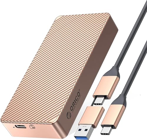 ORICO M.2 NVMe SSD Gehäuse,PCIe USB 4.0, 40Gbps,Type-C auf M-Key (B+M Key) Festplattengeh?use, Aluminium Festplatten-Adapter unterst¨¹tzt 2280, UASP, und Thunderbolt 3/4 USB3.2/3.1/3.0 / Typ-C von ORICO