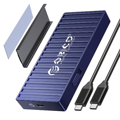 ORICO M.2 NVMe SSD Gehäuse Adapter Werkzeugfreier, USB 3.2 Gen2 USB C 10Gbps M2 PCIe NVM Externes Case mit 4TB Kapazität für M2 M-Key/M+B Key 2230/2242/2260/2280 SSD mit UASP, Trim, Blau, 9610 von ORICO
