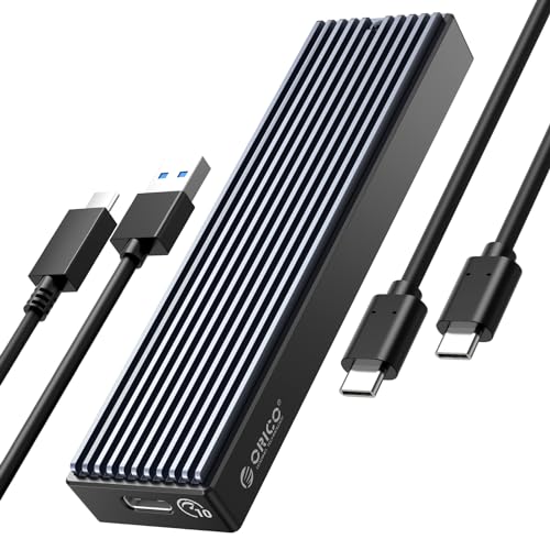 ORICO M.2 NVMe SSD Gehäuse USB-C Adapter 10Gbps USB3.2/ USB3.1 Gen2 für PCIe NVMe M-Key/M+B Key SSD, Externe M2 SSD Gehäuse Größe 2230/ 2242/ 2260/ 2280, Untersützt UASP-M2PV von ORICO