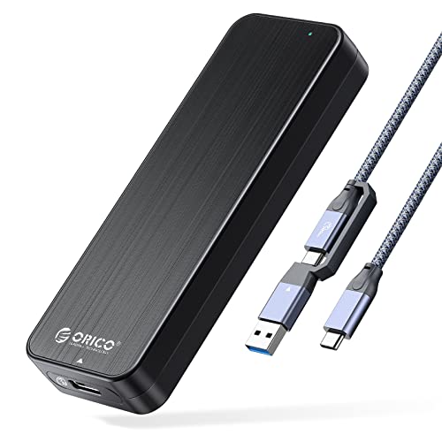 ORICO M.2 NVMe SSD Gehäuse USB-C Adapter 10Gbps USB3.2 Gen2 für PCIe NVMe M-Key/M+B Key SSD（2230/2242/2260/2280, Externes M2 SSD Festplattengehäuse Weste mit Kühlung,UASP, Trim,SSD bis zu 4 TB-HM2G2 von ORICO