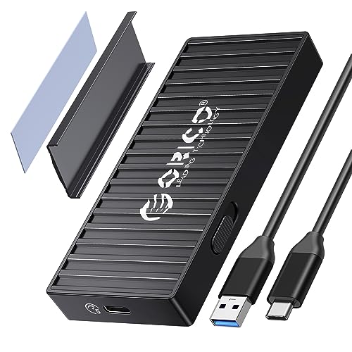ORICO M.2 SATA SSD Gehäuse Adapter Werkzeugfreier, USB3.2 USB C 5Gbps M2 PCIe SATA Externes Case mit 4TB Kapazität für M2 B-Key/B+M Key 2230/2242/2260/2280 SSD mit UASP, Trim (5Gbps-Schwarz) von ORICO