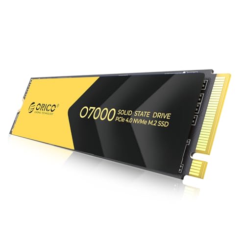 ORICO M2 SSD 512GB, NVMe SSD M.2 mit Kühlkörper, PCIe 4.0 Gen4, bis zu 7000MB/s, M.2 2280 Internal SSD für PC Desktop und Laptops-O7000 von ORICO
