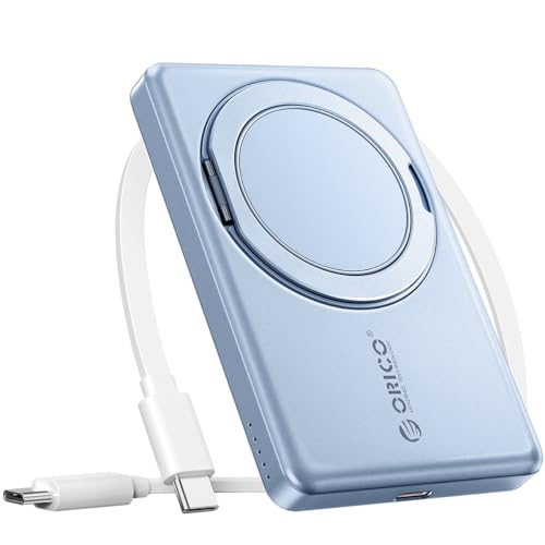 ORICO Magnetische Powerbank 5000mAh Tragbares Ladegerät mit Holde KD5S Blau ORICO Magnetische Powerbank 5000mAh Tragbares Ladegerät mit Holde KD5S Blau von ORICO