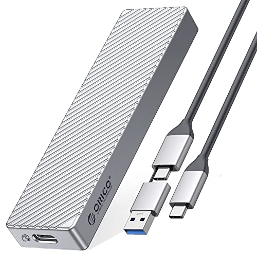 ORICO NVME Aluminium USB C zu M.2 SSD Gehäuse USB 3.2/3.1 Gen 2 (10 Gbit/s) zu NVMe PCI-E M-Key Externer M2 Adapter Unterstützung UASP Trim SMART (für NVME SSDs 2230/2242/22 60/22 2.80) von ORICO