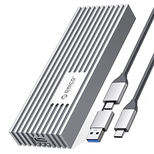 ORICO NVMe Gehäuse 20Gbps USB3.2 Gen2x2 USB-C PCIe M2 Adapter [Upgraded ] für NVMe M-Key/M+B Key SSD 2230/2242/2260/2280, Externes M2 SSD Gehäuse Aluminium (Kühlweste, UASP, Trim,4 TB) -M233SV von ORICO